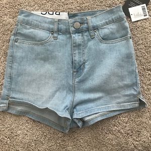 Pinup super high rise denim shorts